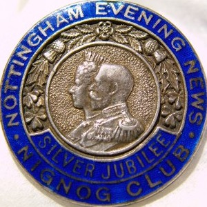 Nottingham Evening News NigNog Club 1935 George V Silver Jubilee