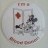 Disney Cast member blood drive badge - black & white 'I'm a blood donor'
