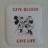 Disney Cast member blood drive badge - black & white 'Give Blood, Give Life'