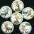 Tea; Lyons Minstrels set of 8 badges
