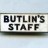 Butlin's Staff blue on white